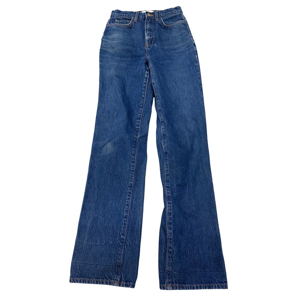 Triarchy Organic Sustainable Denim High Rise Women's Straight Leg Jeans, 25
